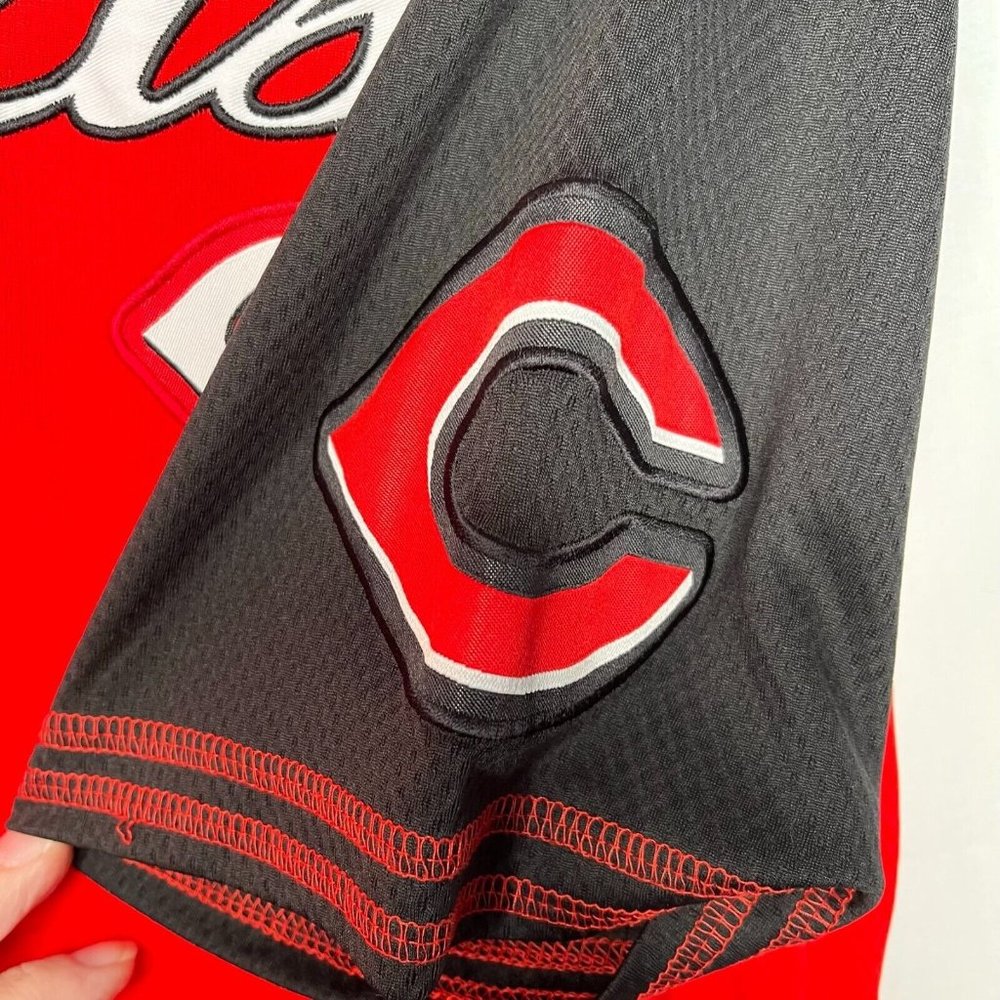 Cincinnati Reds Baseball Adult Men's Large Red V-Neck S/S Shirt MLB Genuine - Picture 5 of 5